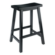 Winsome Wood Satori Saddle Seat Counter Stool, Black Finish